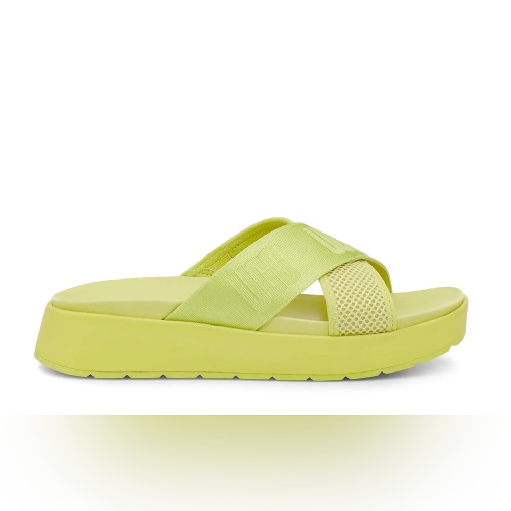 UGG Women's Emily Mesh Slide s Sandal in pollen mesh neon green  20